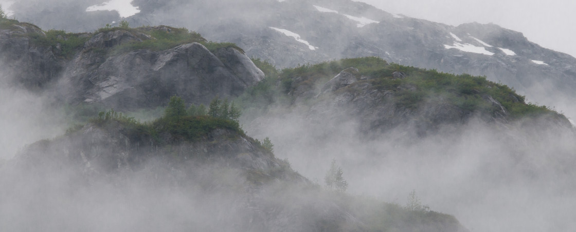 "Snow capped Alaskan mountain range" stock image