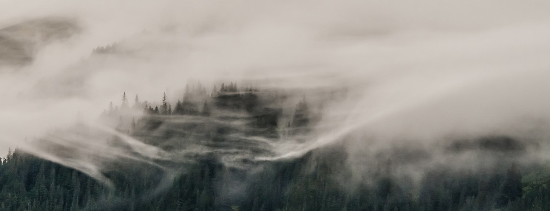 "Snow capped Alaskan mountain range" stock image