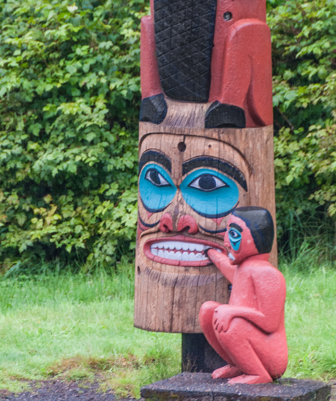 "Native American Totem Poles in Alaska" stock image