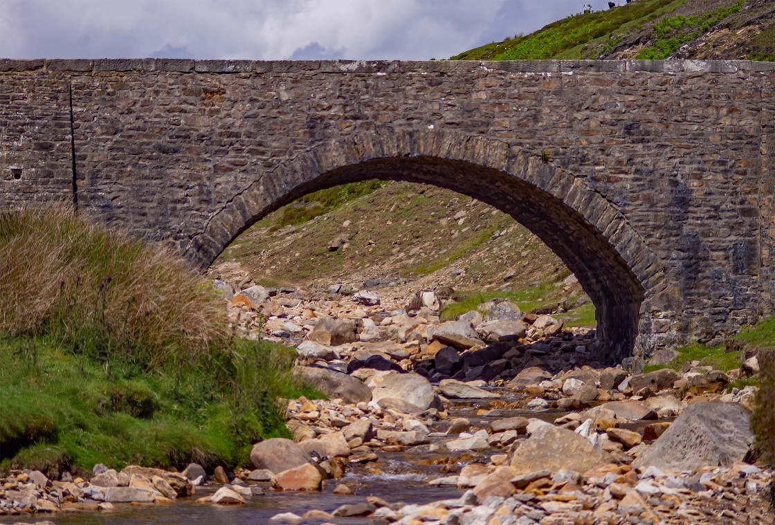 "Bridge over Barney Beck, Swaledale, UK" stock image