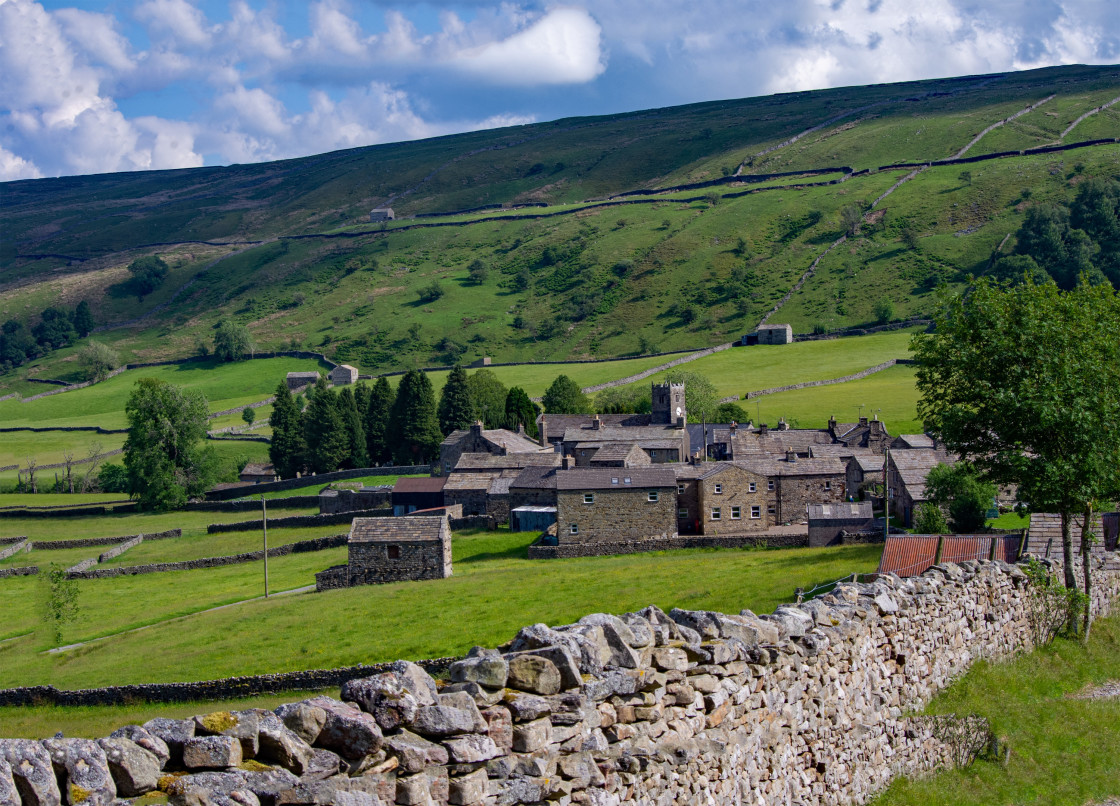 "Muker Village, Swaledale, North Yorkshie" stock image