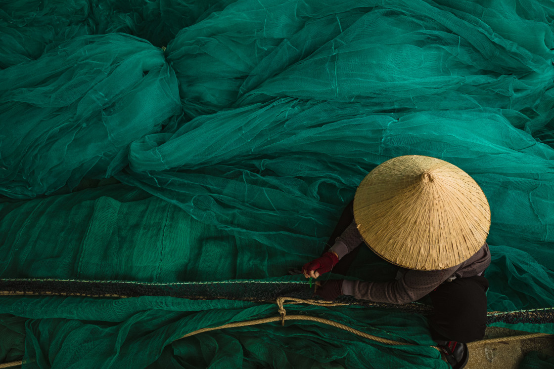 "Fishing Village" stock image