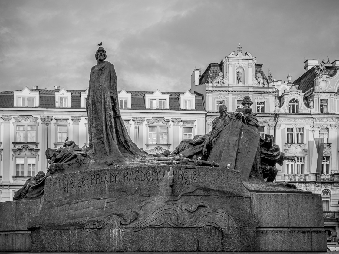 "The Jan Hus Memorial" stock image