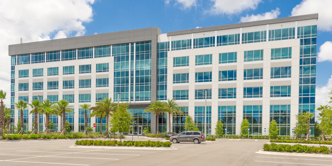 "Corporate building in Jacksonville Florida" stock image