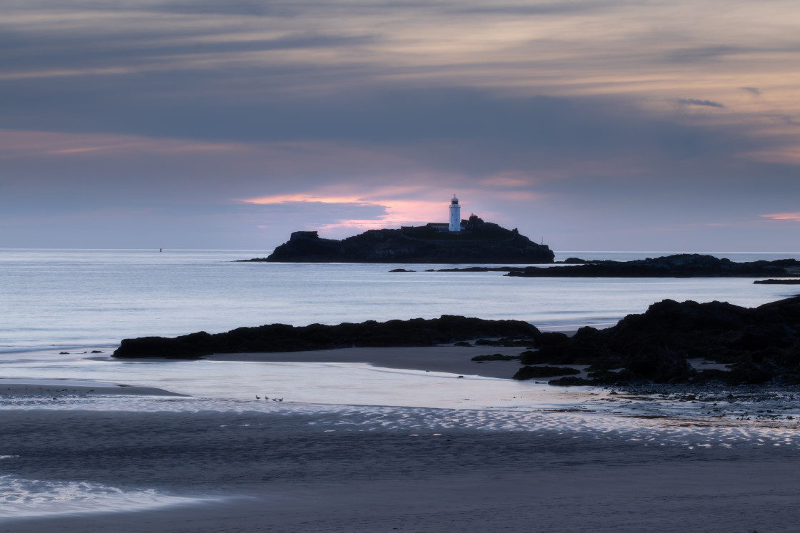 "Godrevy Summer Evenings" stock image