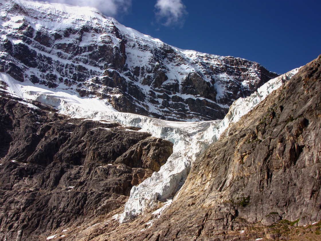 "Mount Edith Cavell glacier - Jasper NP Canada" stock image