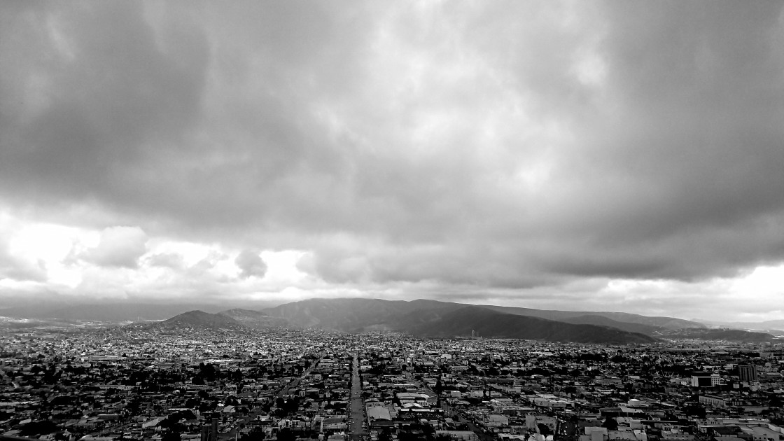 "Cityscape Baja Ensenada" by Xomiele - £240.00 "Cityscape Baja Ensenada" stock image