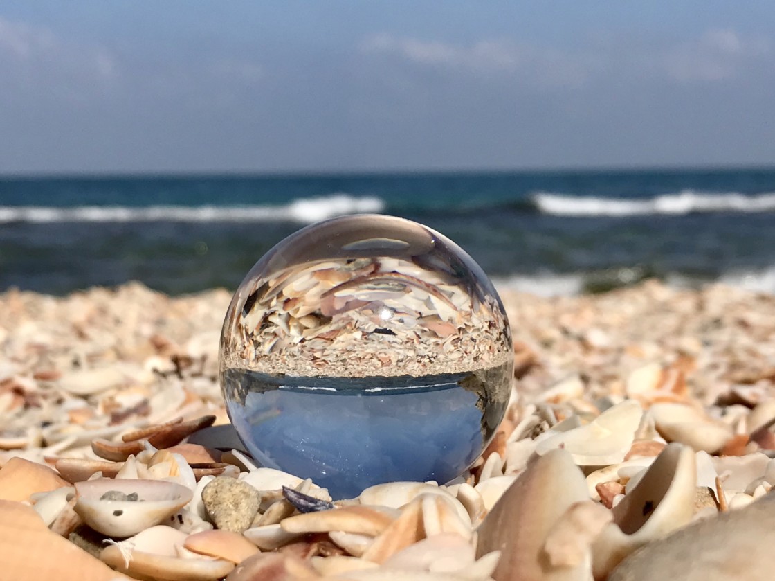 "The shells’ beach" stock image