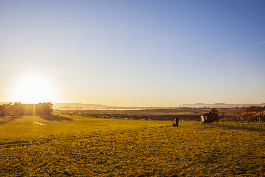 "Loch Leven and Cricket Field" stock image