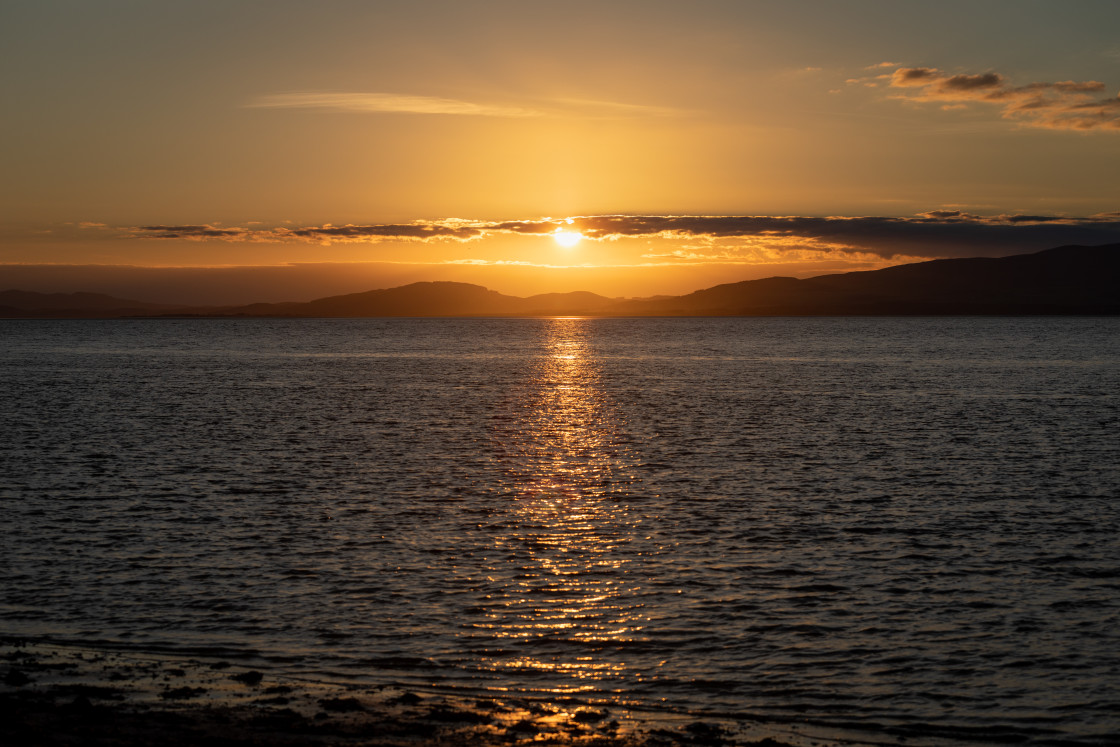 "Sunset over the Solway" stock image