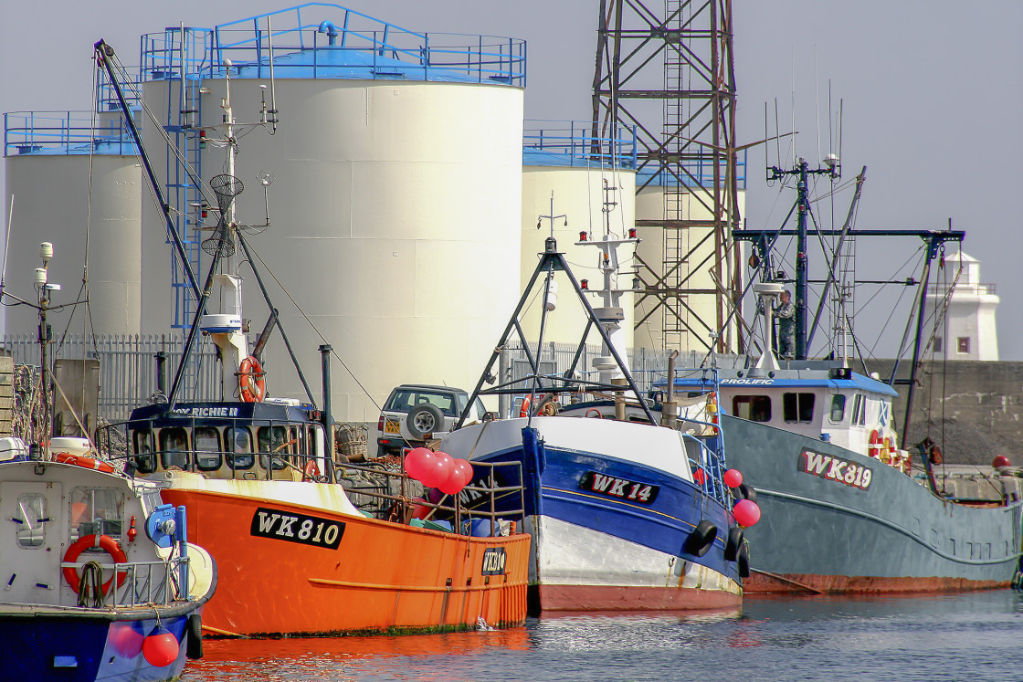 "Wick Harbour, Caithness, Scotland" stock image