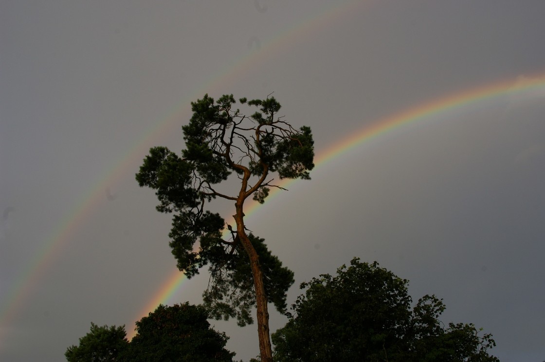 "Rainbow in Westry" stock image