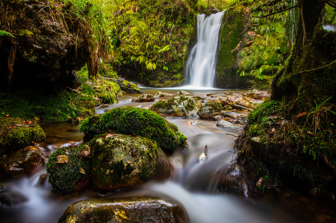 "Glenmalure Waterfall" stock image