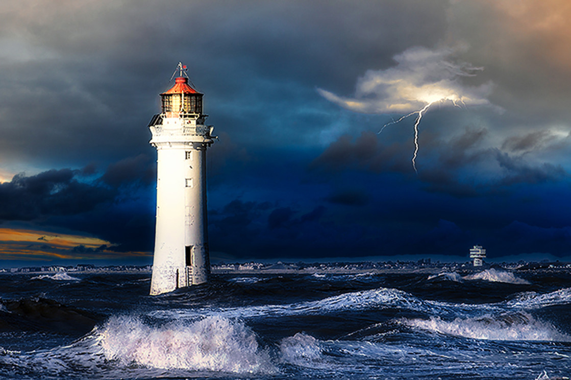 "New Brighton Lighthouse" stock image