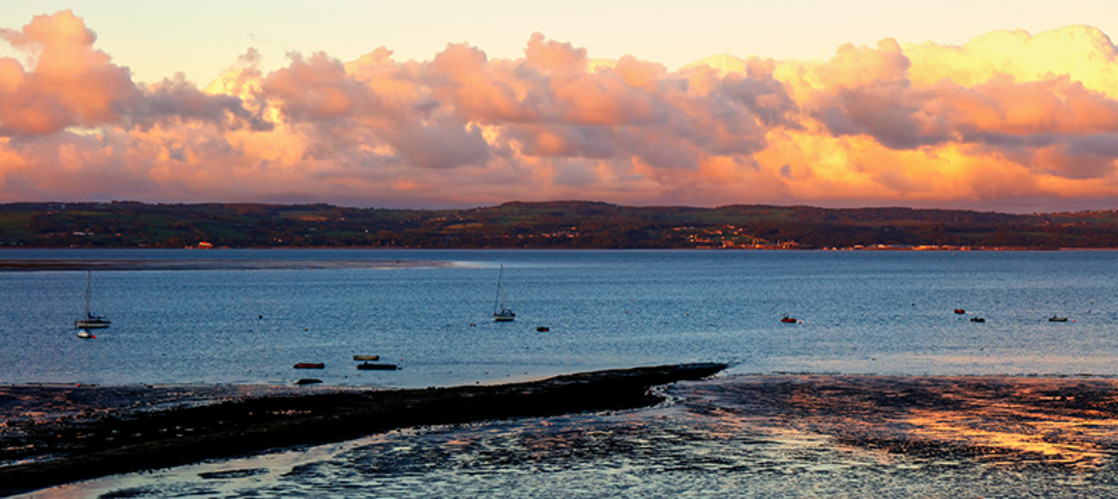 "Sunrise River Dee" stock image