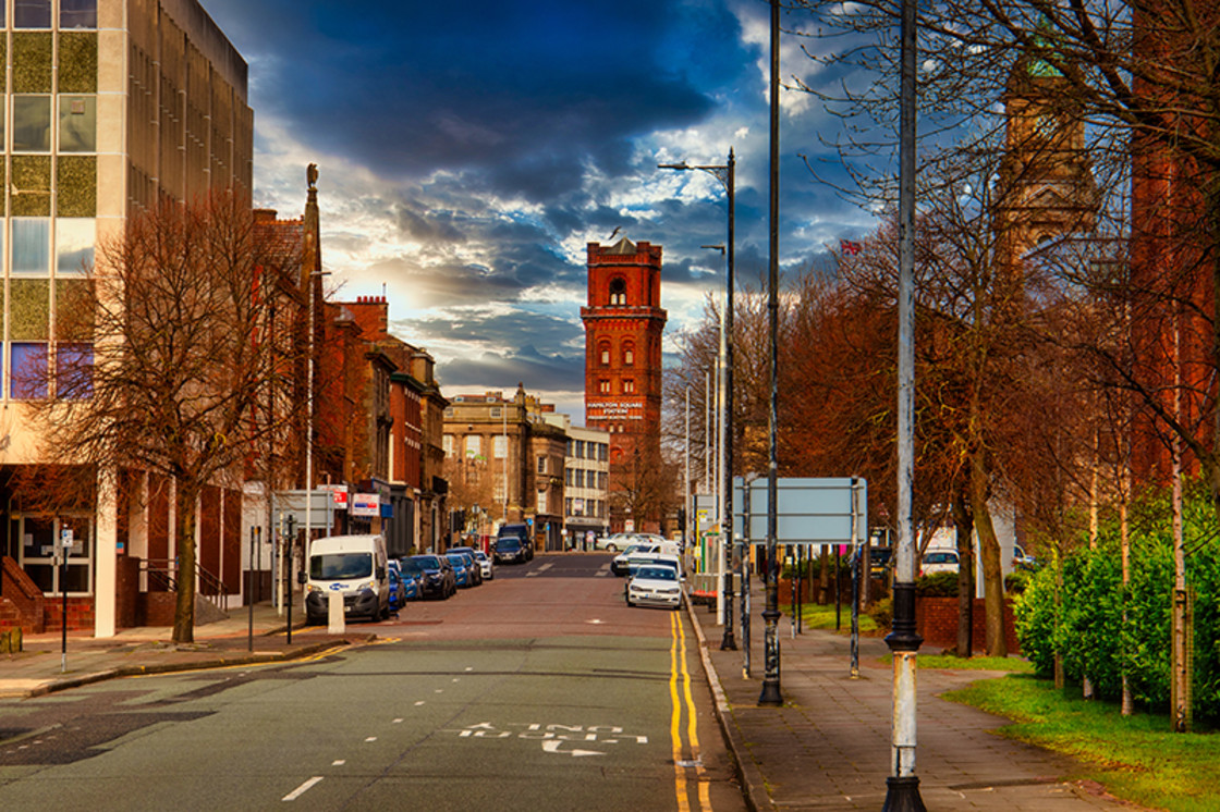 "Hamilton Railway Station" stock image