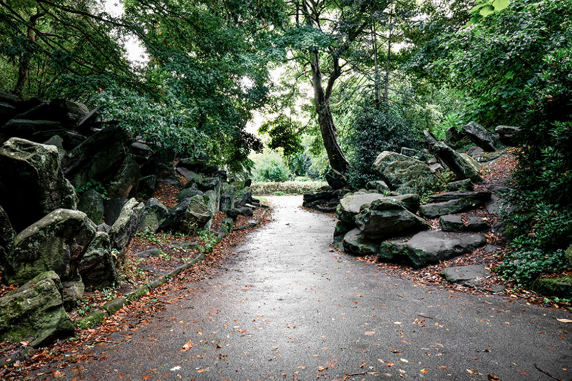 "The Rocks Birkenhead Park" stock image