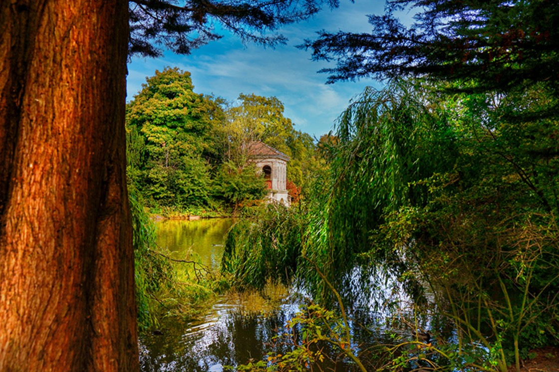 "Birkenhead Park Boat House" stock image