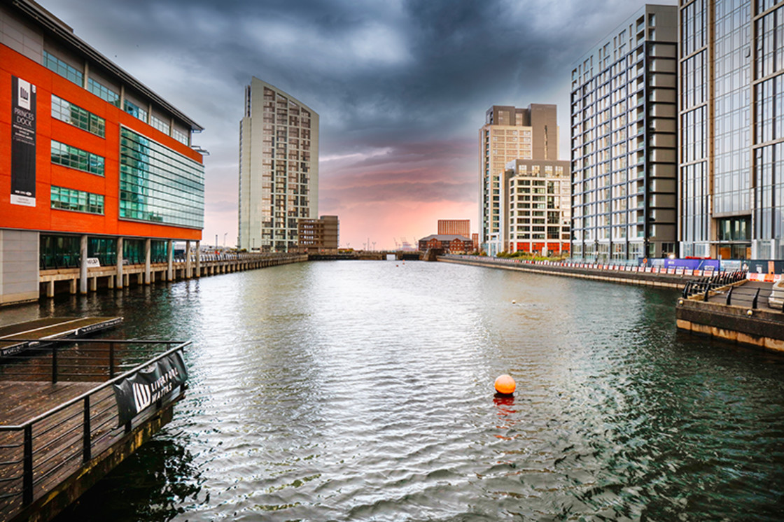 "Princess Dock Liverpool" stock image