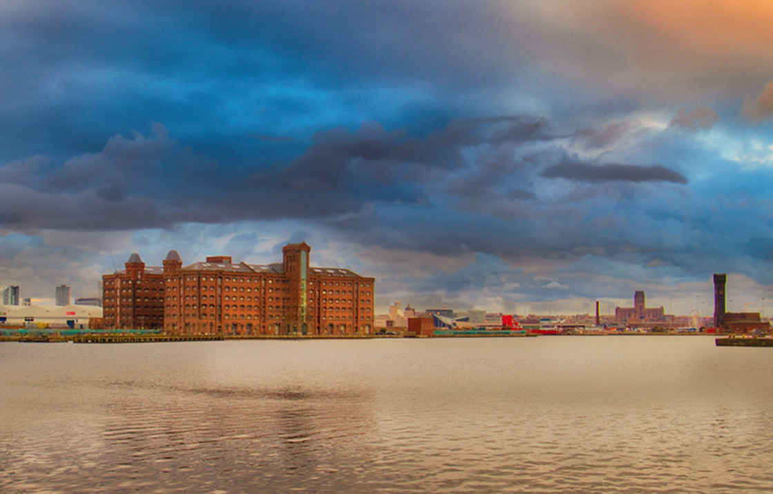 "Birkenhead Docks" stock image