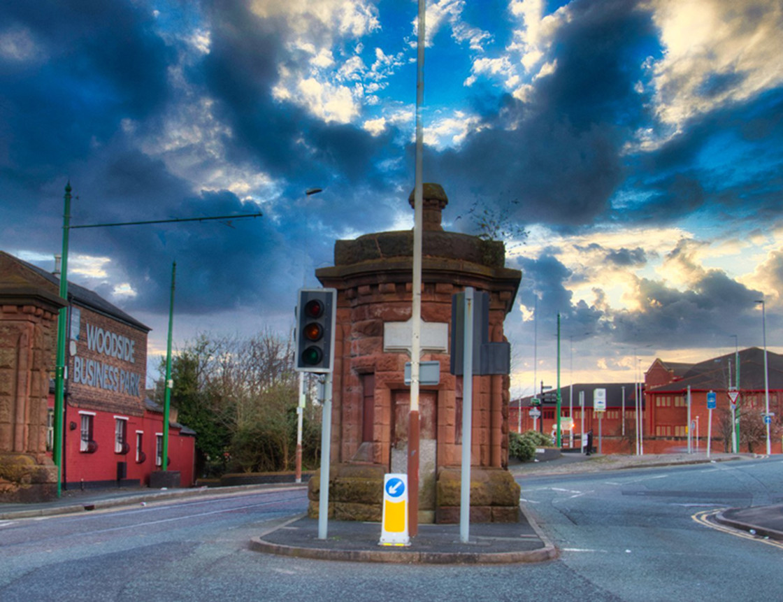 "Police Box at Woodside" stock image
