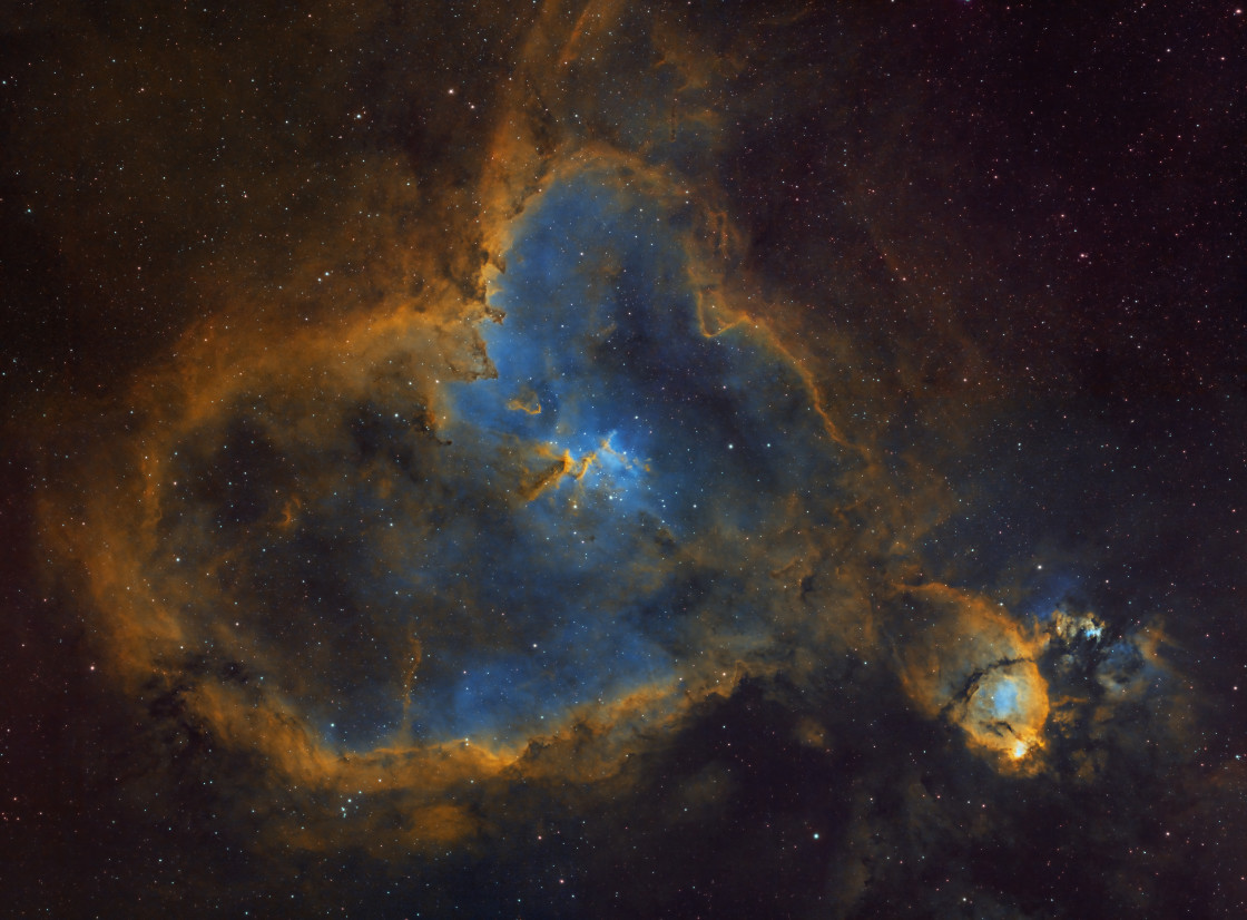"IC1805 Heart Nebula - Mosaic" by Peter Jenkins FRAS - £10.00 "IC1805 Heart Nebula - Mosaic" stock image