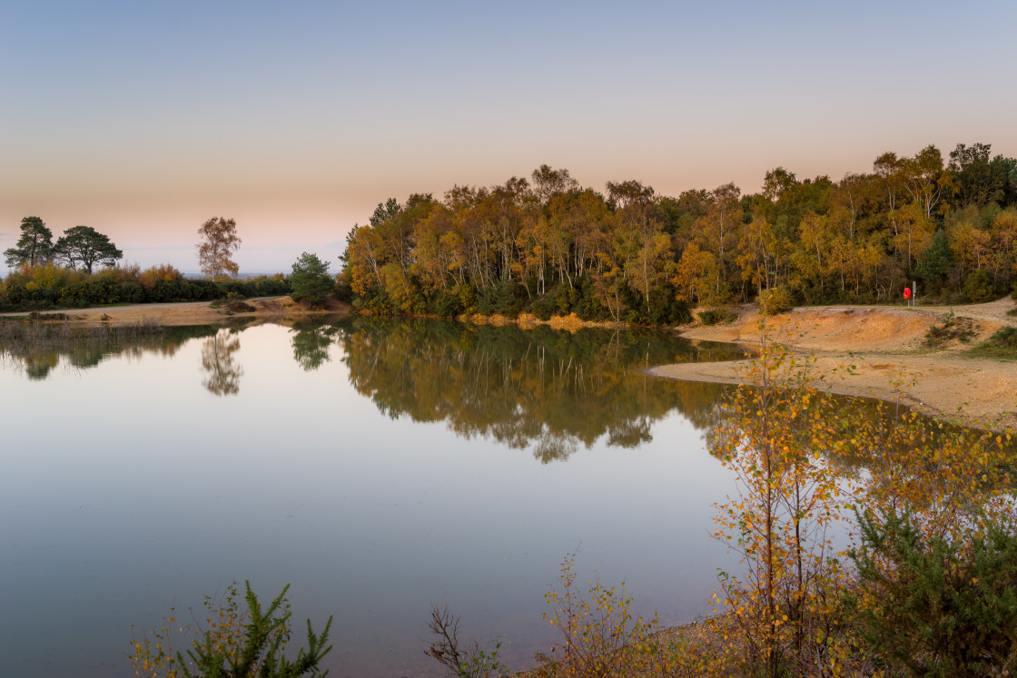 "Caesar's camp Lake Twilight" stock image