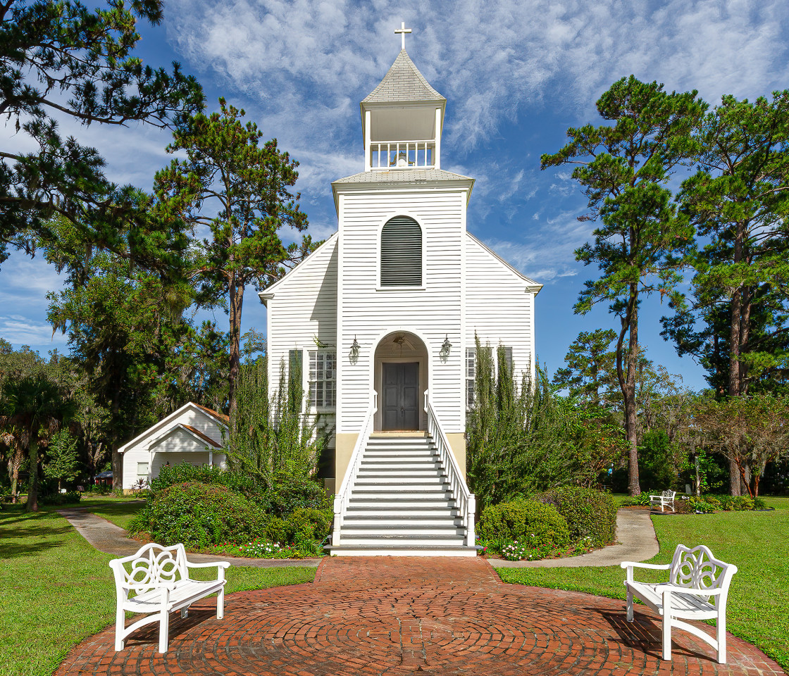 "First Presbyterian Church, St Marys, GA" stock image