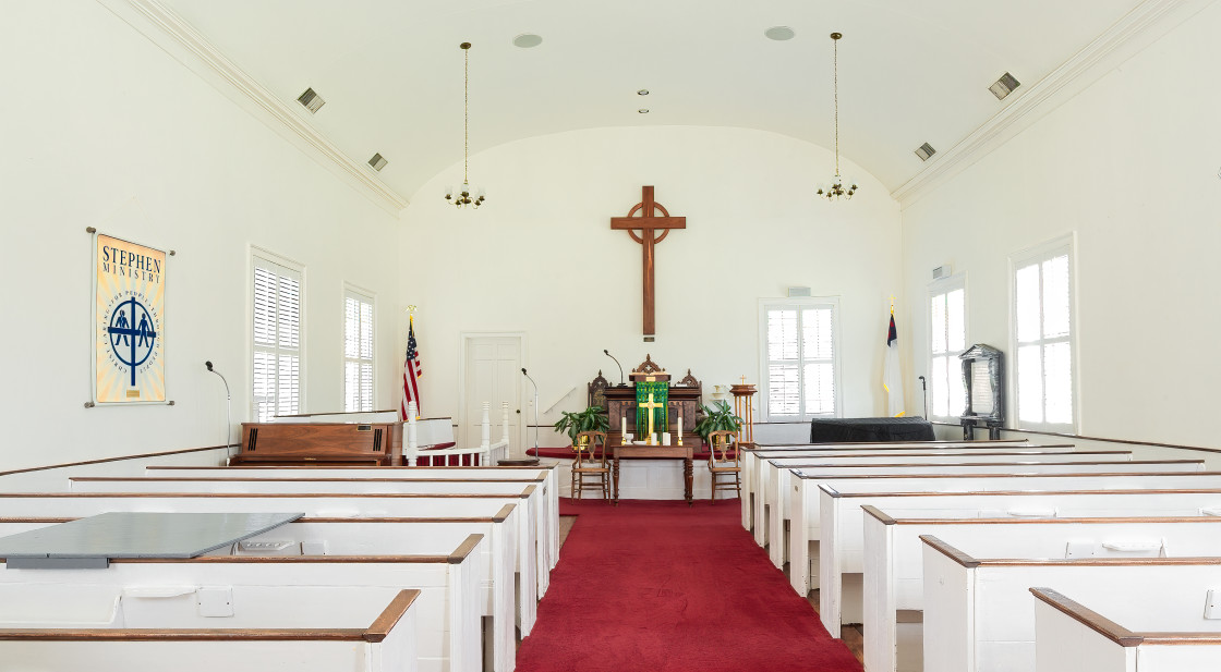 "First Presbyterian Church, St Marys, GA" stock image