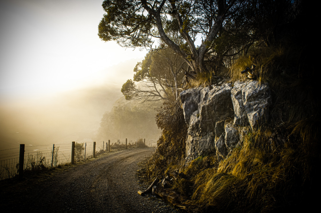 "Misty Valley" stock image