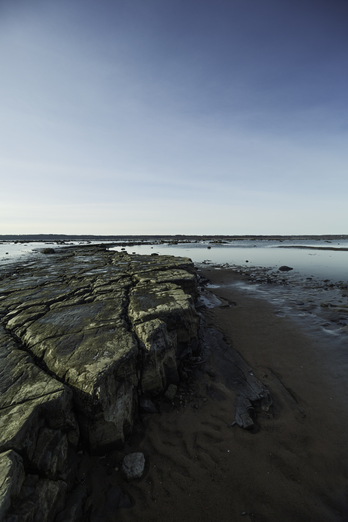 "Low tide on St Laurent river" stock image