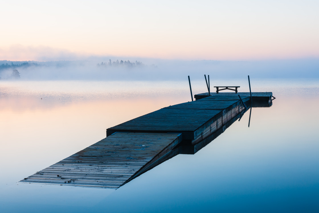 "Floating wooden jetty" stock image