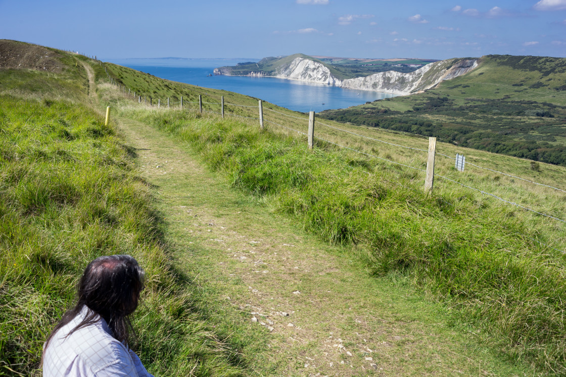 "Jurassic Coast Walk" by Gordon England - $12.24 "Jurassic Coast Walk" stock image