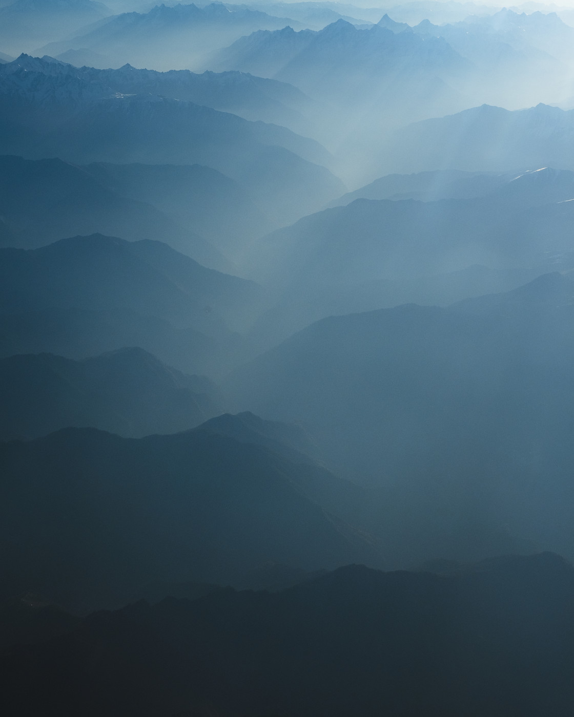 "Mountains and Morning Light" stock image