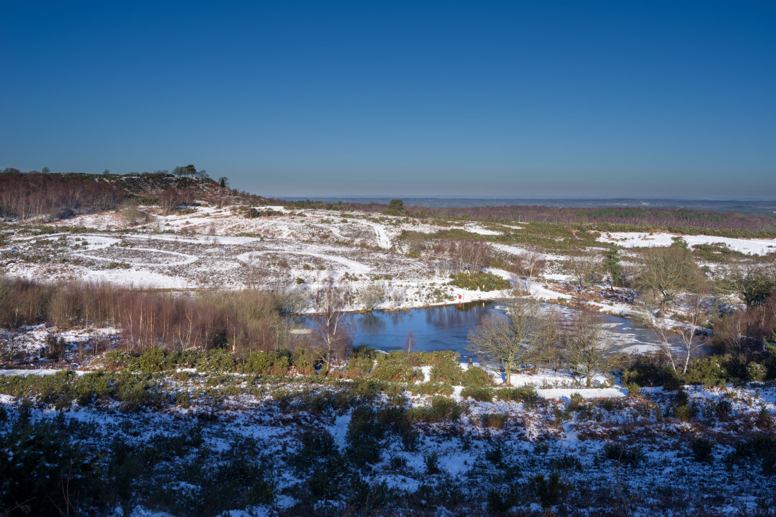 "Snow Covered Caesar's Camp" stock image