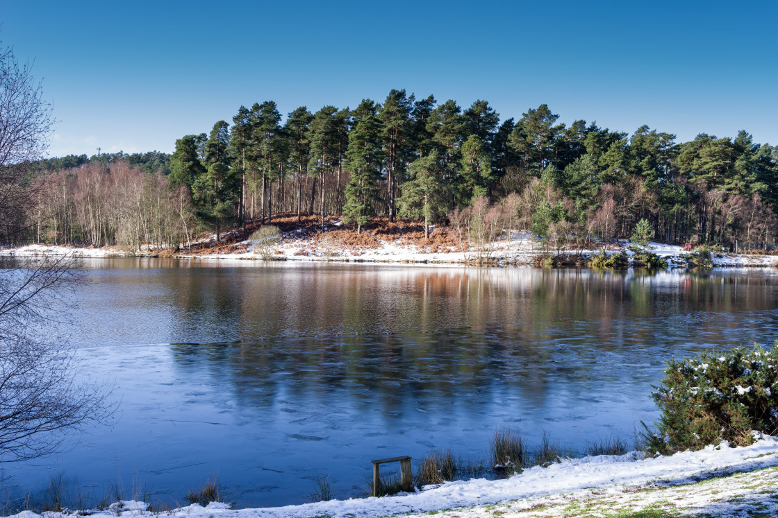 "Wintery Bourley Lake" stock image
