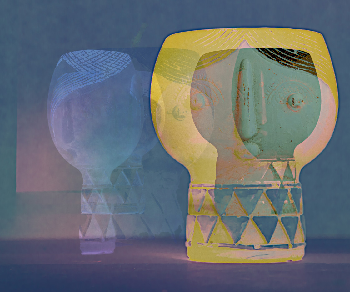 "Vases and Faces" by Lynne Blount - £20.00 "Vases and Faces" stock image
