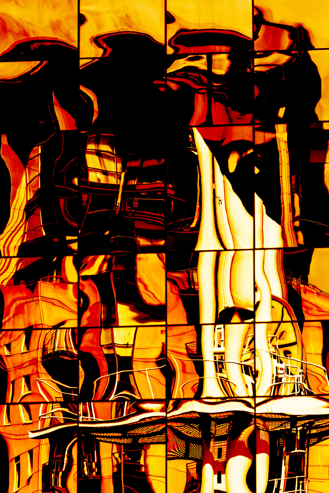"Window Reflection 1" by Lynne Blount - £20.00 "Window Reflection 1" stock image