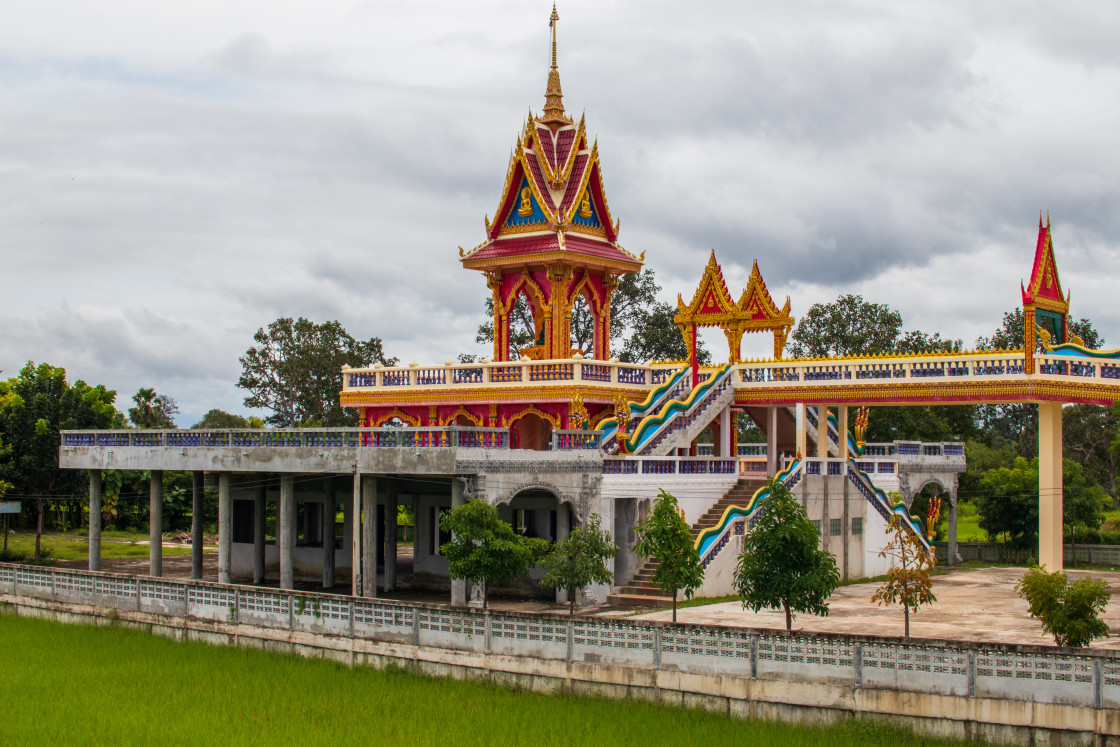 "Wat Phra That Ruang Rong in Sisaket Northeast Thailand" stock image