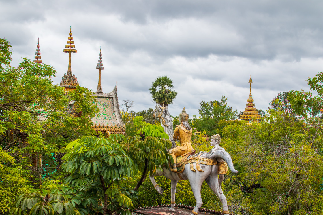 "Wat Phra That Ruang Rong in Sisaket Northeast Thailand" stock image