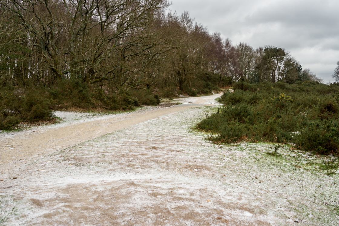 "Wintery Hungry Hill" stock image