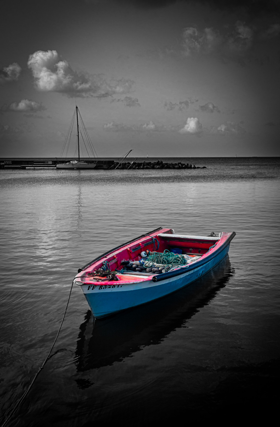 "Solo boat" stock image