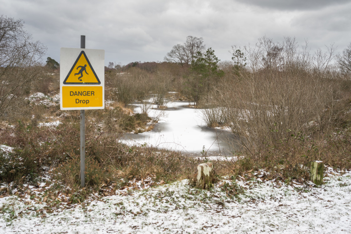 "Frozen Waterhole" stock image