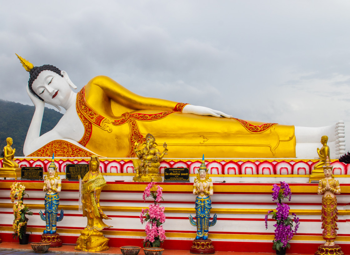 "Buddha Statue in Chiang Mai Thailand Asia" stock image