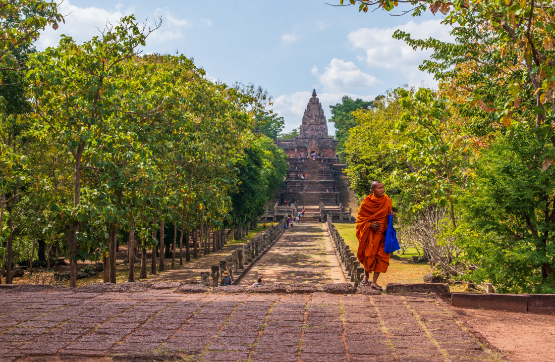 "the Thai Temple Prasat Hin Mueng Tum in the Province Buriram Thailand Asia" stock image