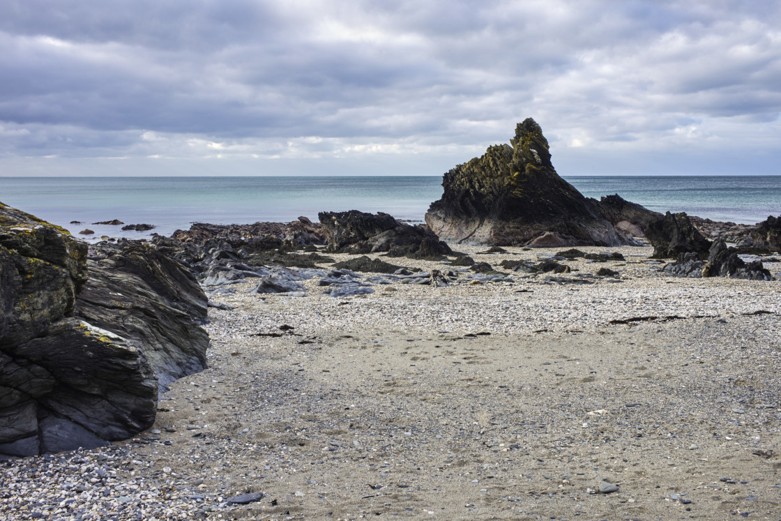 "Looking out to the Irish Sea" stock image