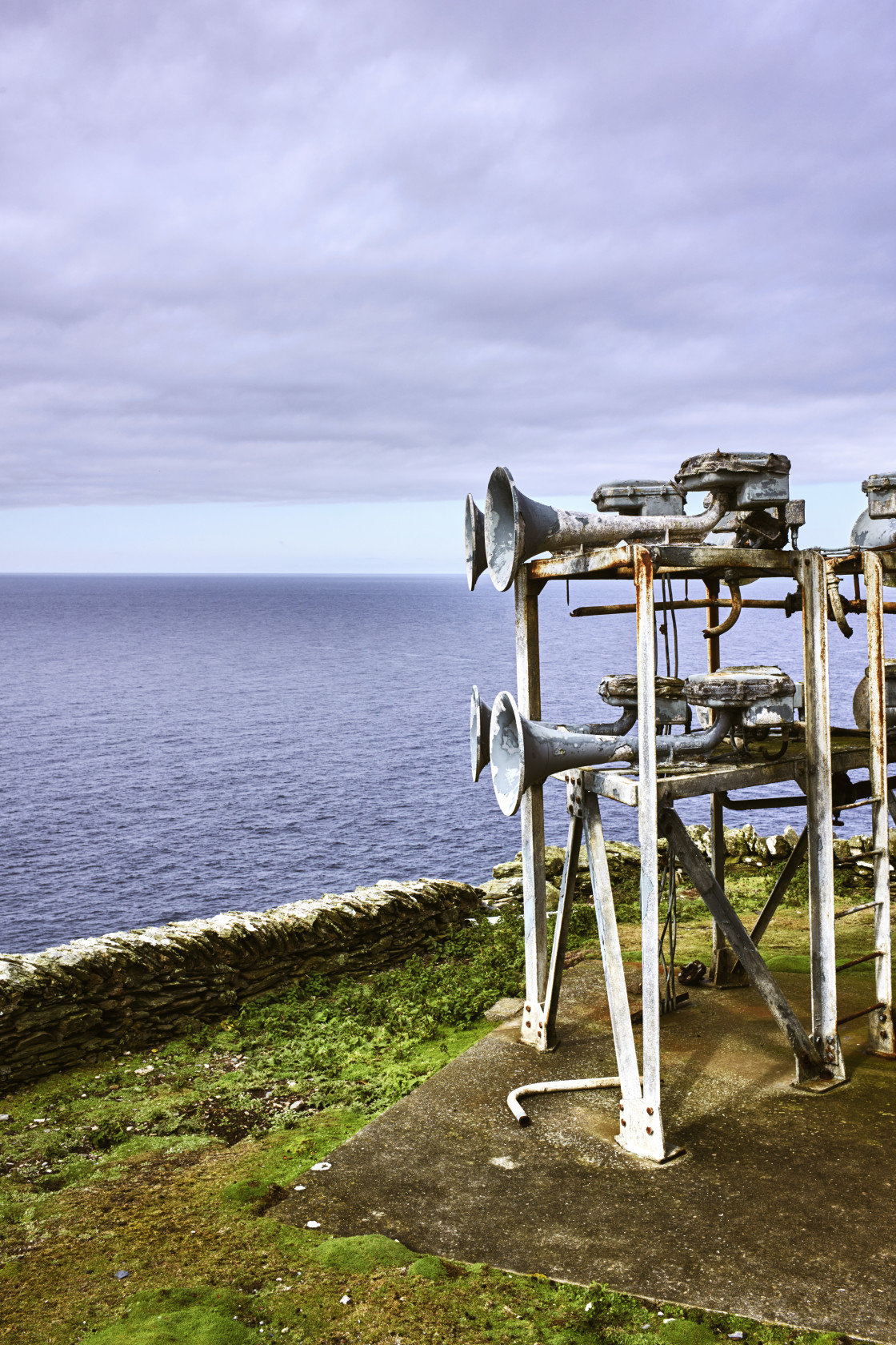 "Disused forghorns at the Calf of Man" stock image