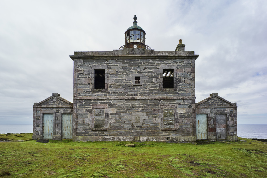 "The higher of the original two lighthouses" stock image