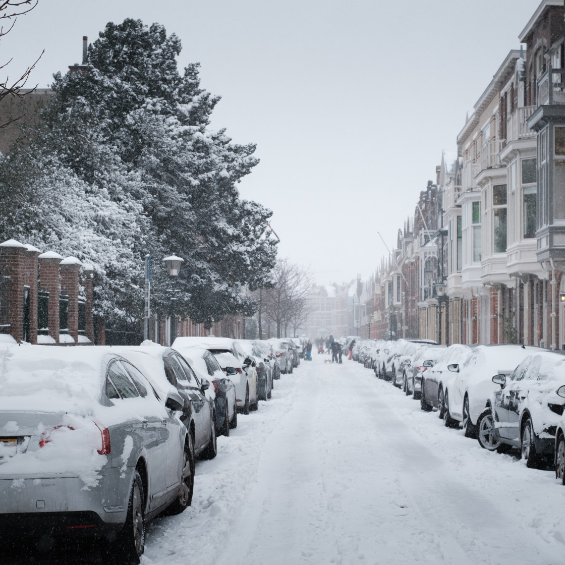 "Snow in the City" stock image