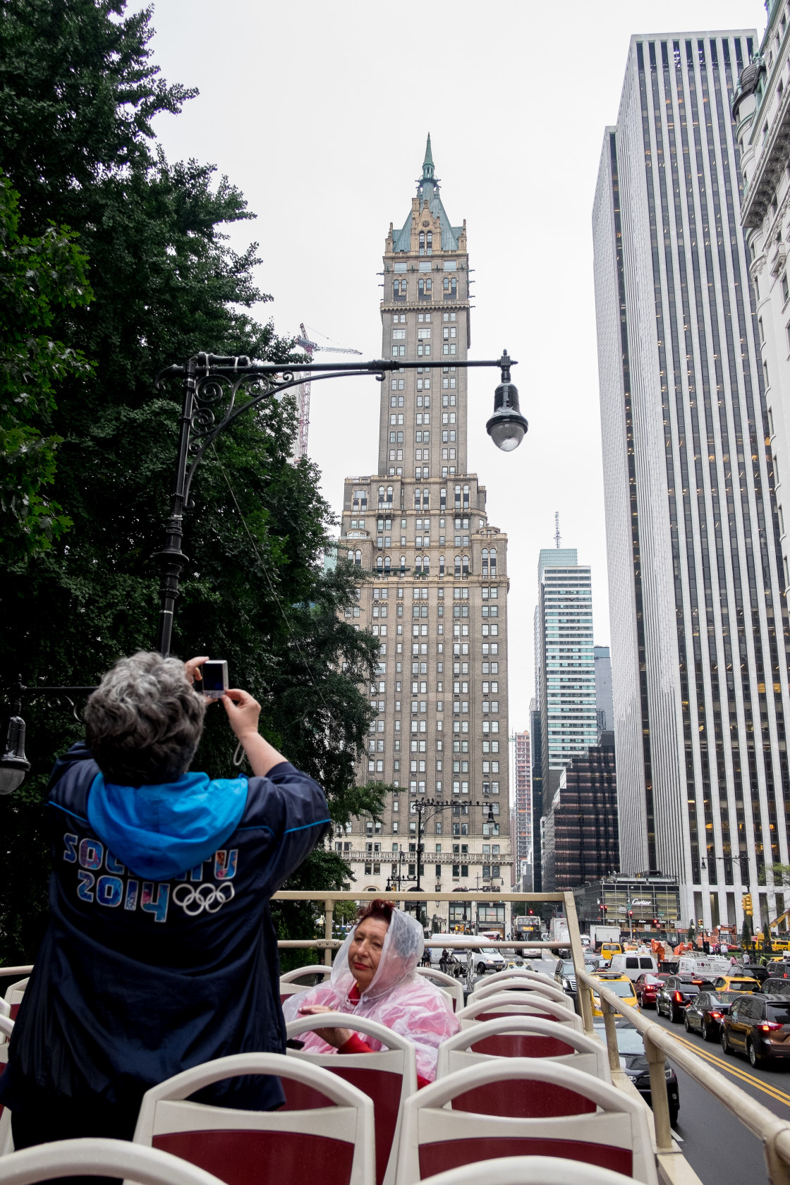 "Tourist taking photo in New York" stock image